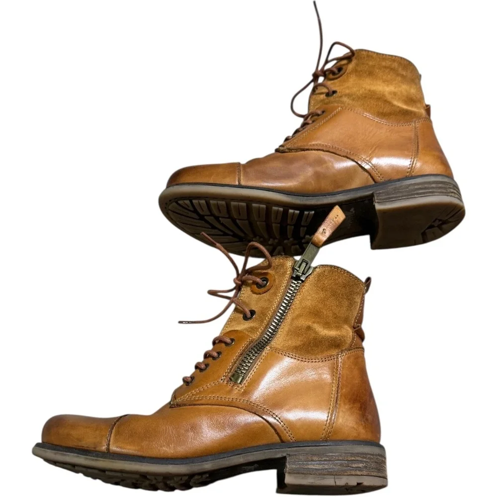 Tara M Leena Leather & Suede Lace Up Zip Ankle Boots Women's Size 39 Euro
8.5 US - Picture 3 of 7